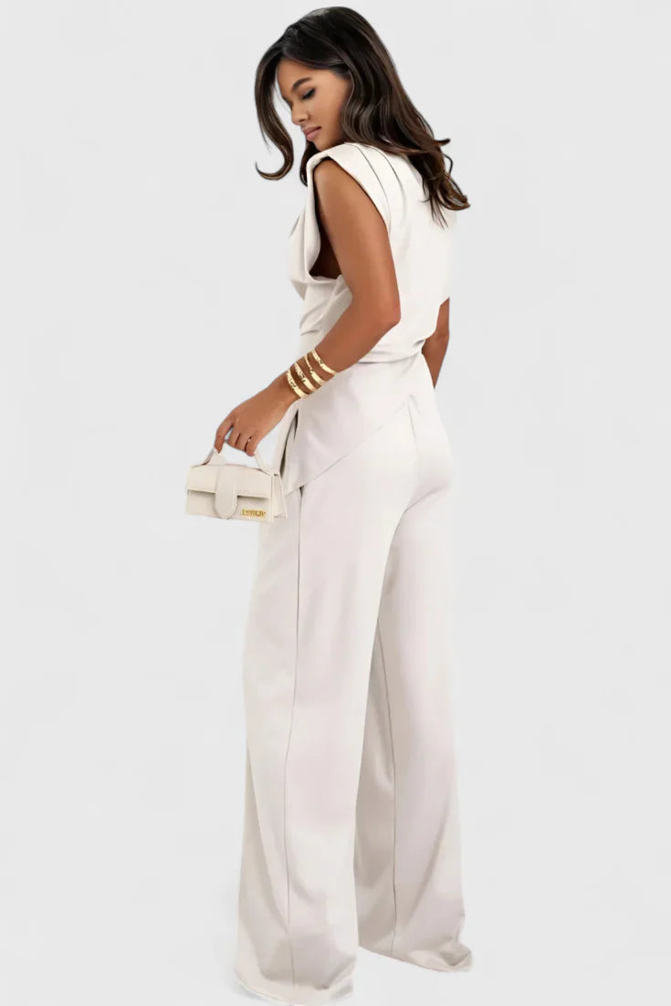 Conjunto Sofía –  Elegante, Favorecedor, Asimétrico con Hombros Drapeados