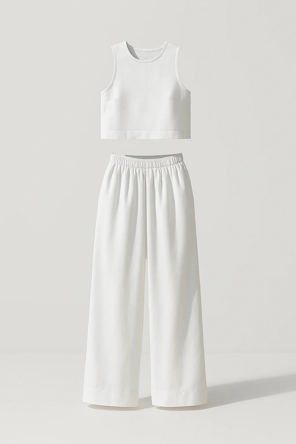 Avelina · Conjunto minimalista en algodón y lino liviano