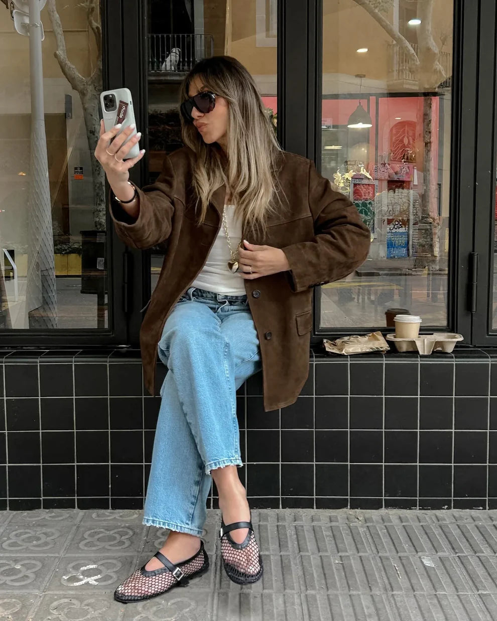 Anabel - Blazer de Ante vegano