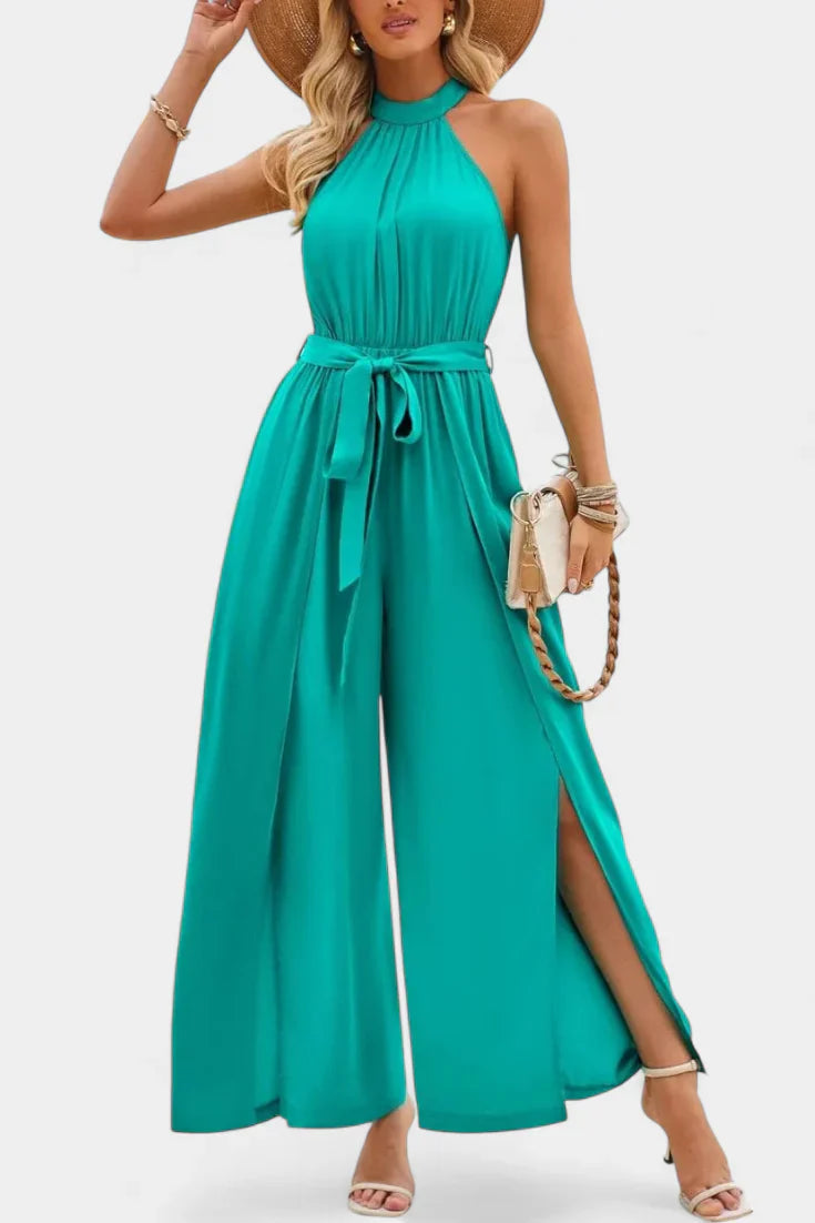 Nyrea · Mono asimétrico con cut-out y manga con lazo